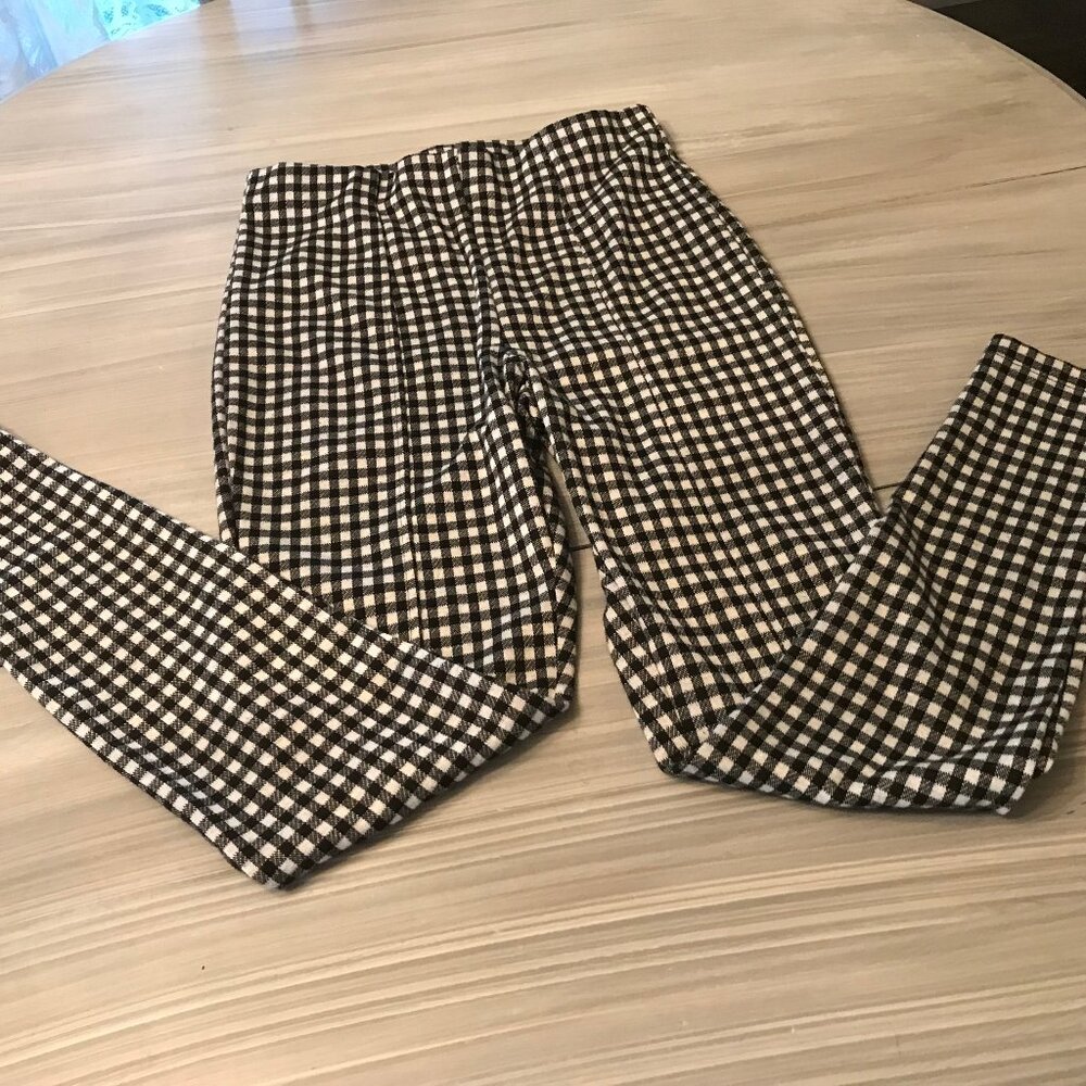 Ardene Ladies Black And White Check Pants Size Medium